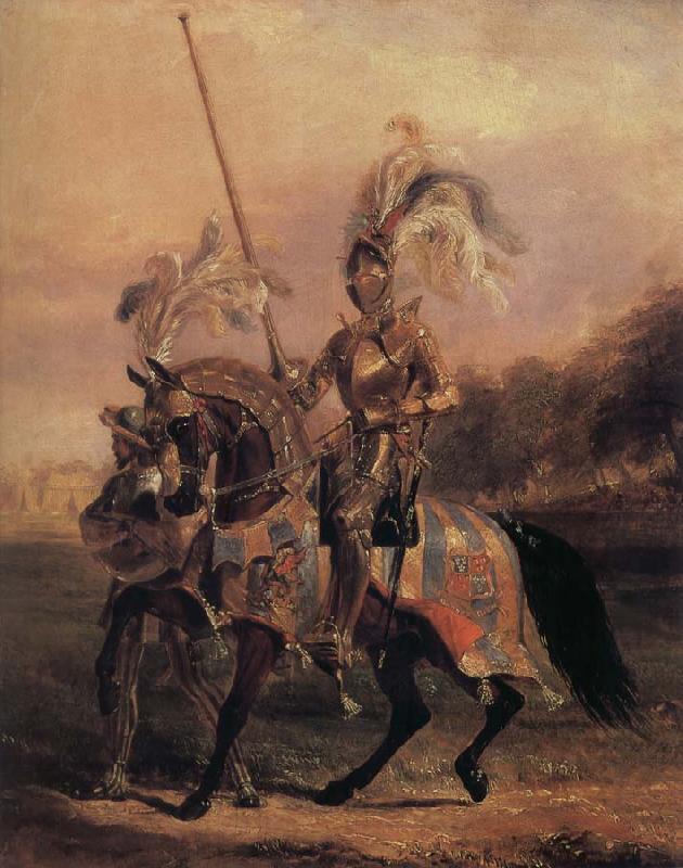 Edward Henry Corbould,RI,RWS At Egliton, lord of t he Tournament oil painting image